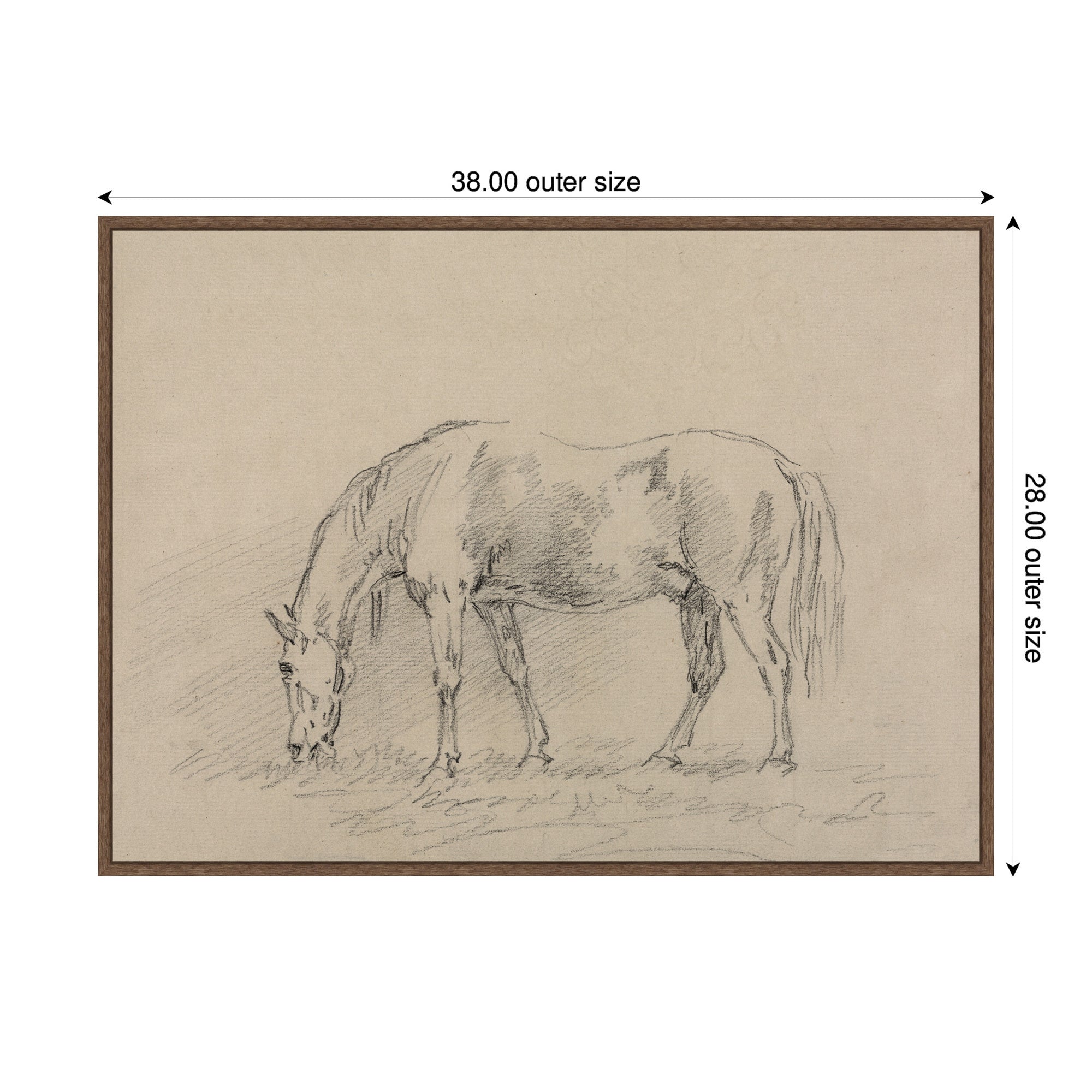 Framed Canvas 38x28 Sylvie Walnut 2