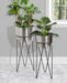 Freestanding Planter Silver Black 2 Piece 8