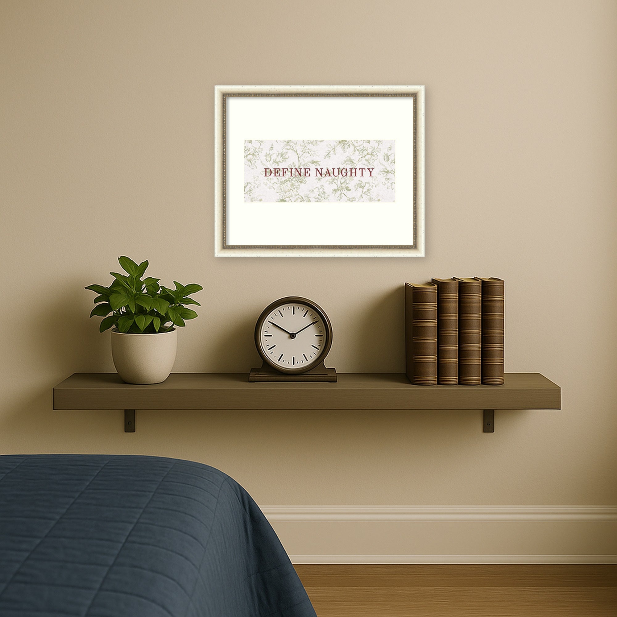 Framed Art Belmont Distress White 22x18 6