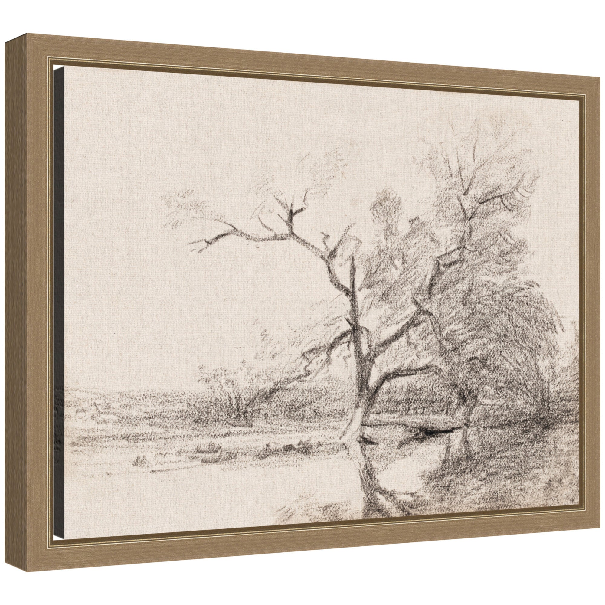 Framed Canvas 13x10 Sylvie Dark Gold 1