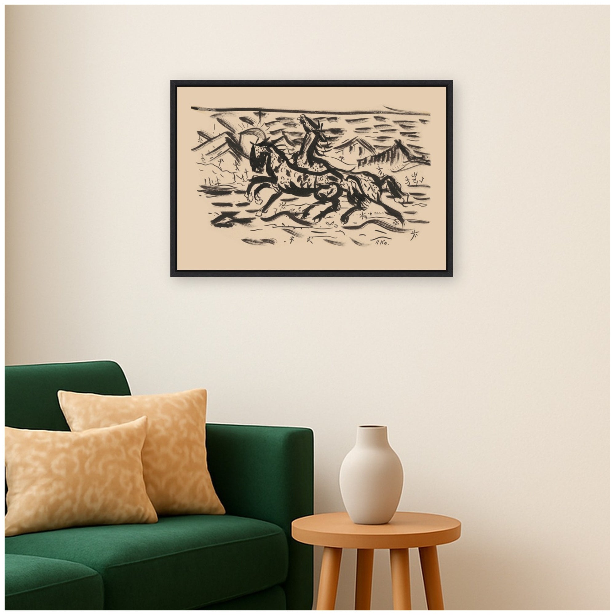Framed Canvas 33x23 Sylvie Black 7