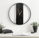 Wall Clock Black Gold 24" Diameter 8