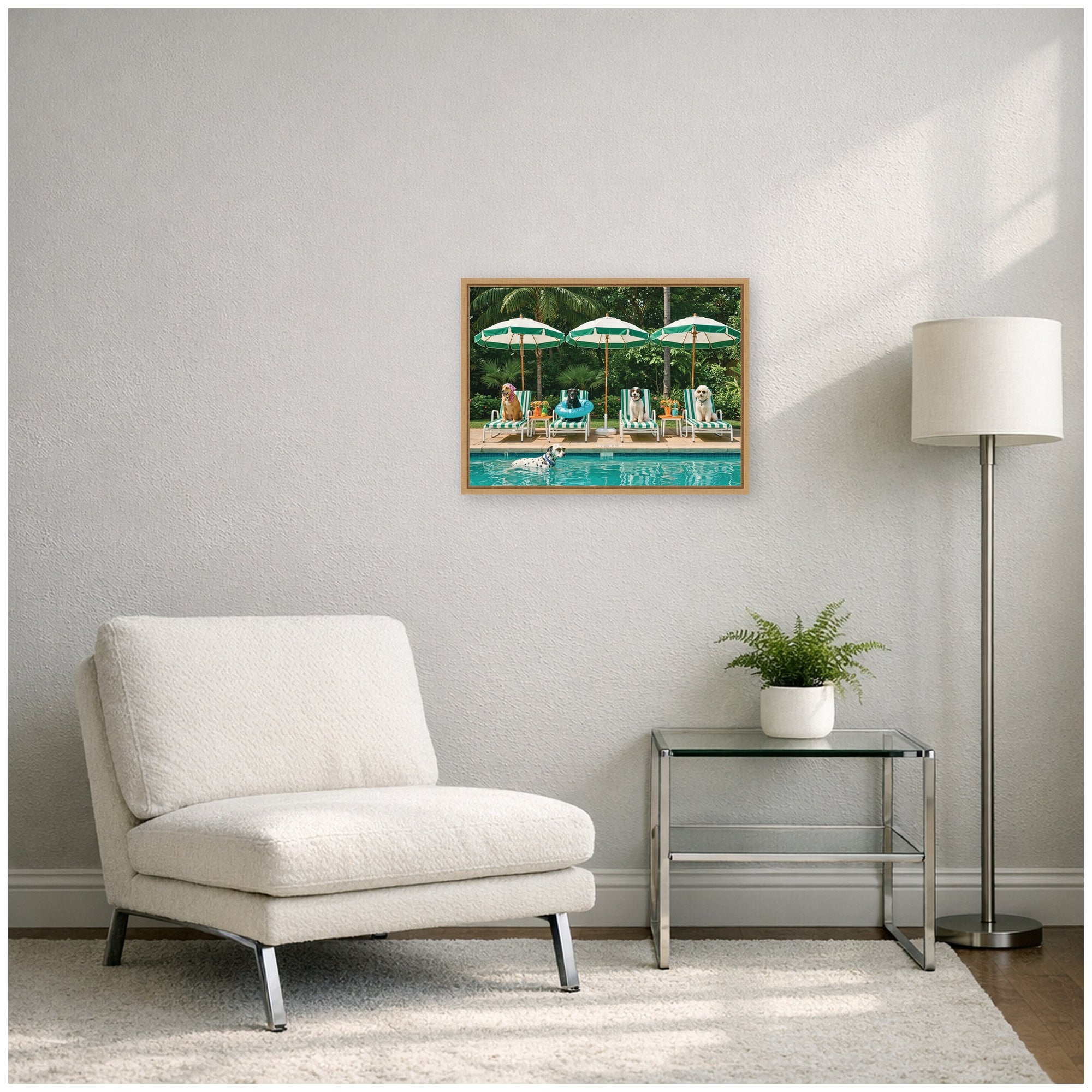 Framed Canvas Sylvie Natural 24x18 6