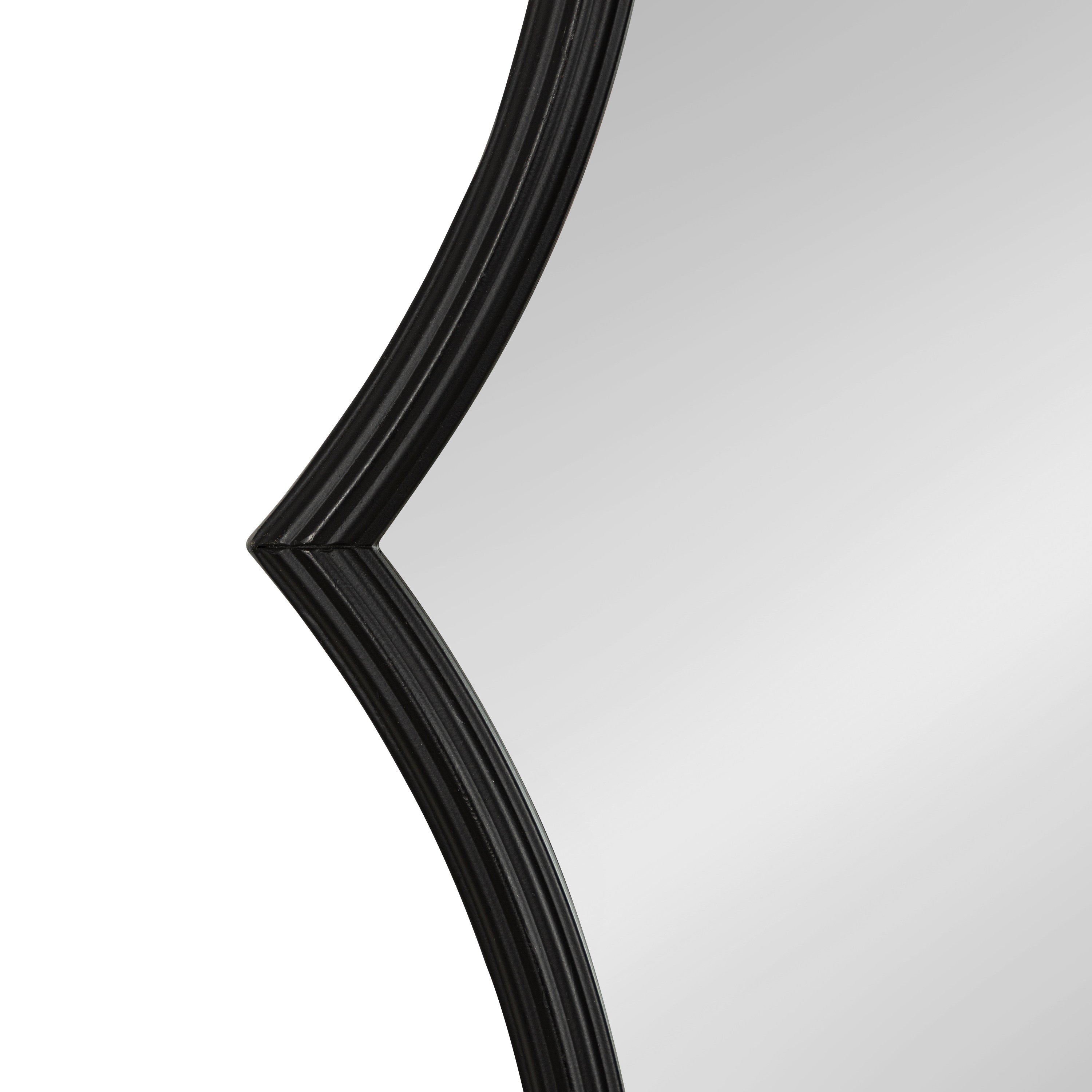 Lalina Scalloped Round Framed Accent Mirror