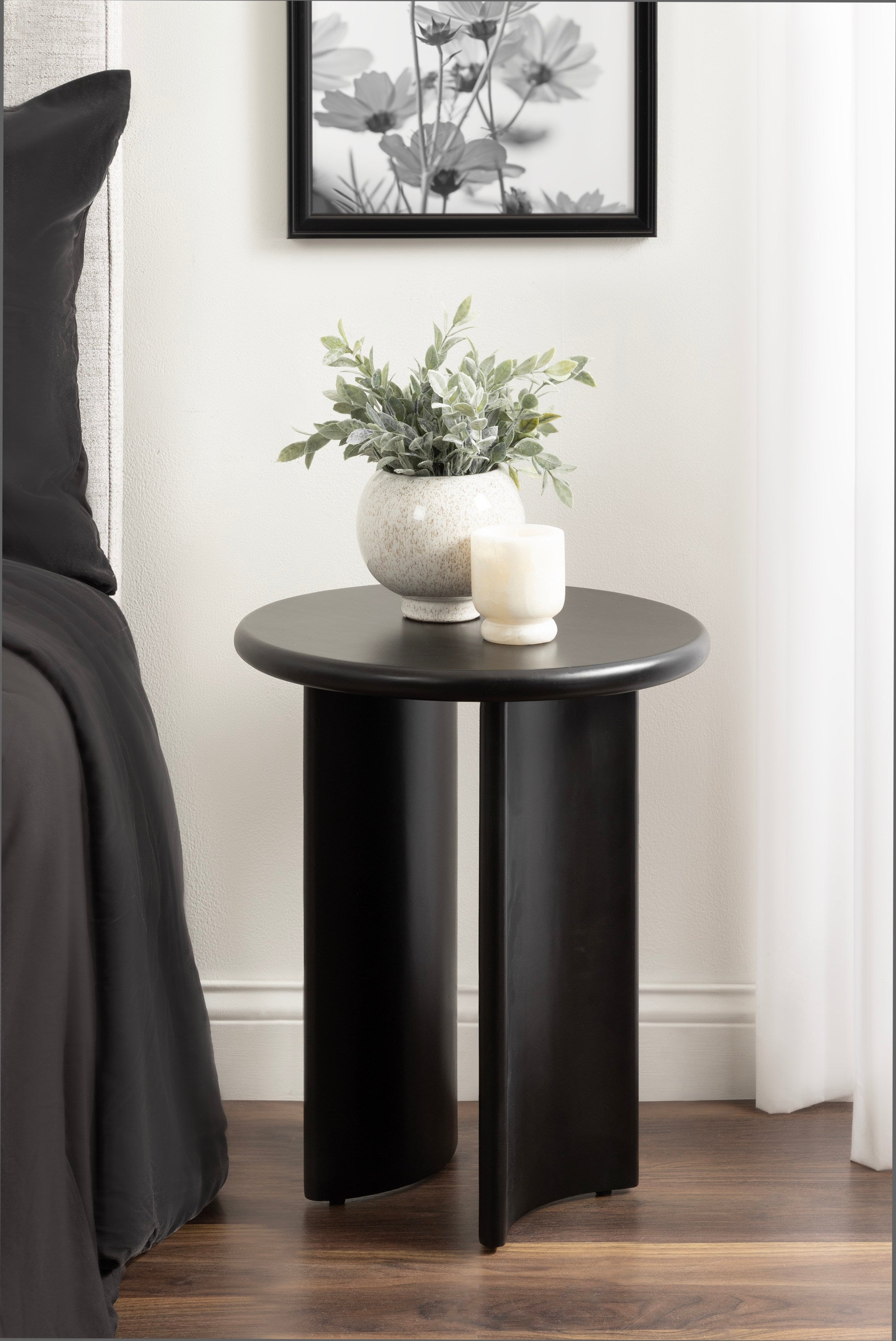 Side Table Black 16x16x20 8