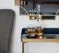 Side Table Navy Blue Gold 18x12x26 7