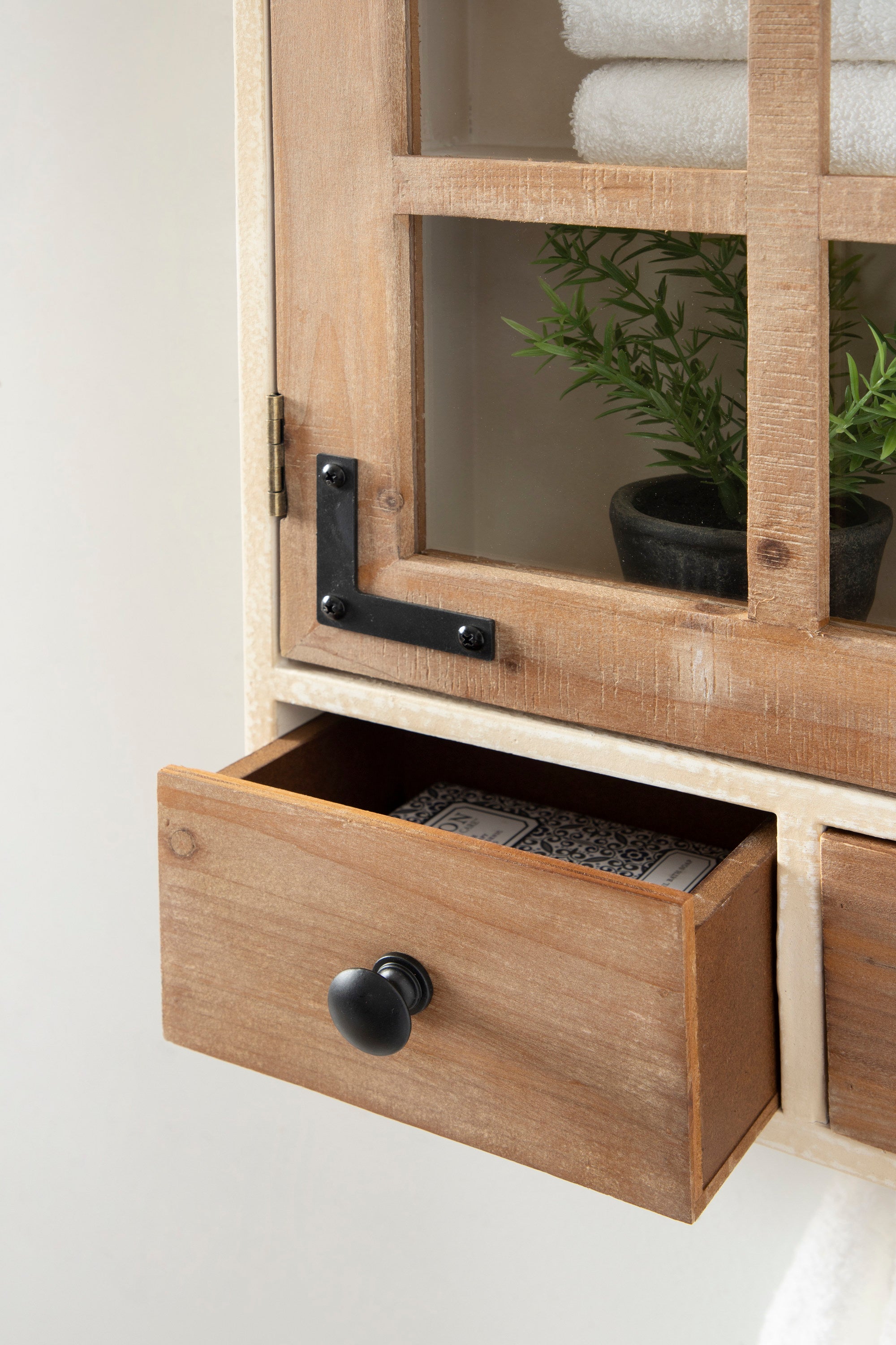 Hutchins Decorative 2 Drawer Wood Wall Cabinet