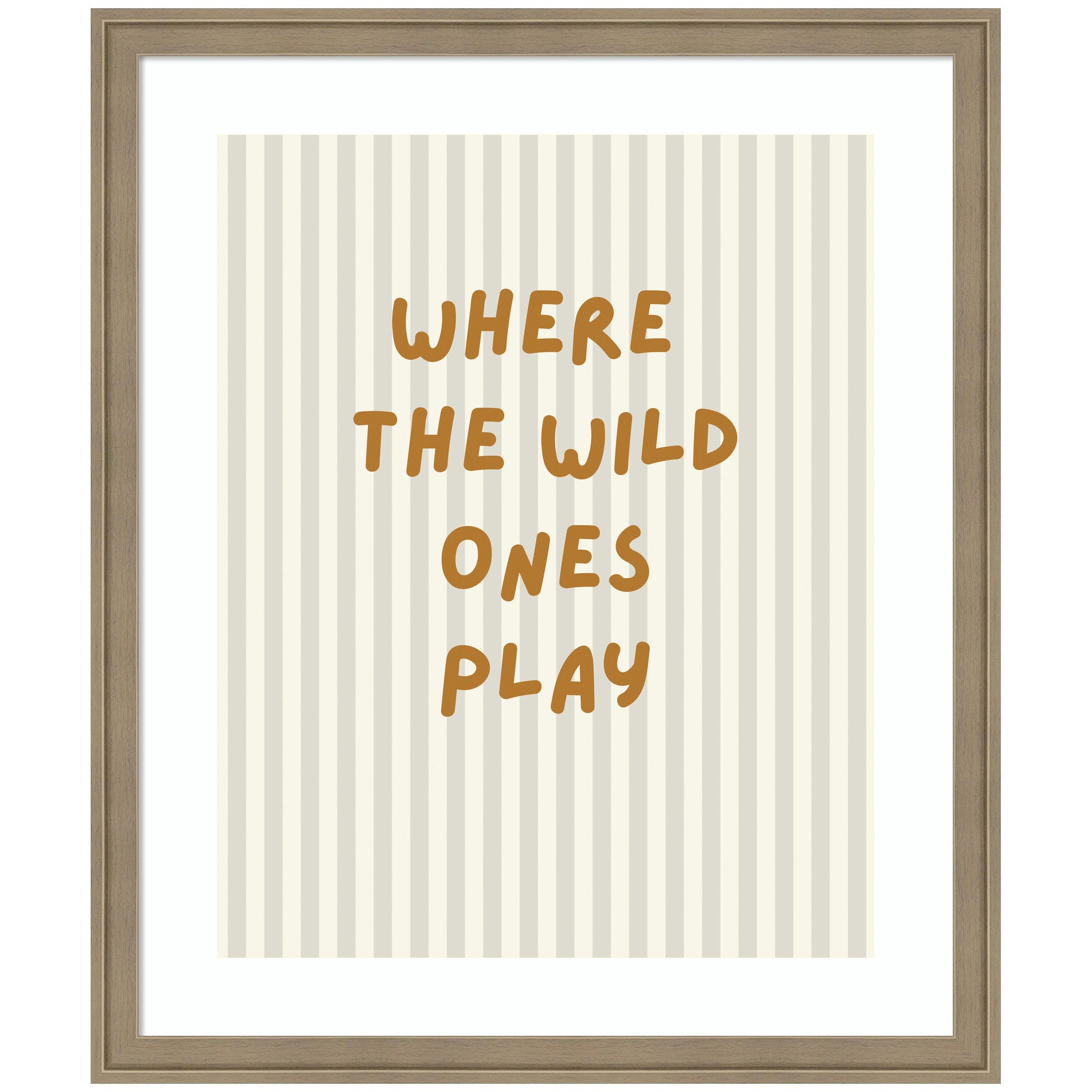 Where the Wild Ones Play Striped by Laura Moss Framed Wall Art Print