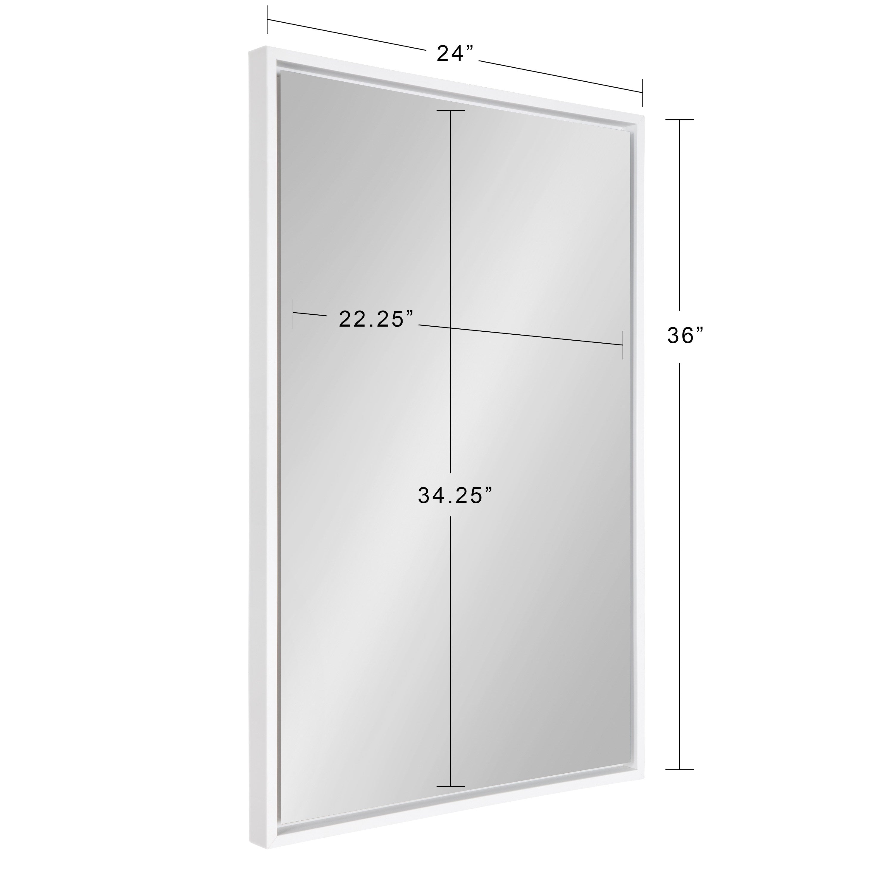 Rectangle Mirror White 24x36 5