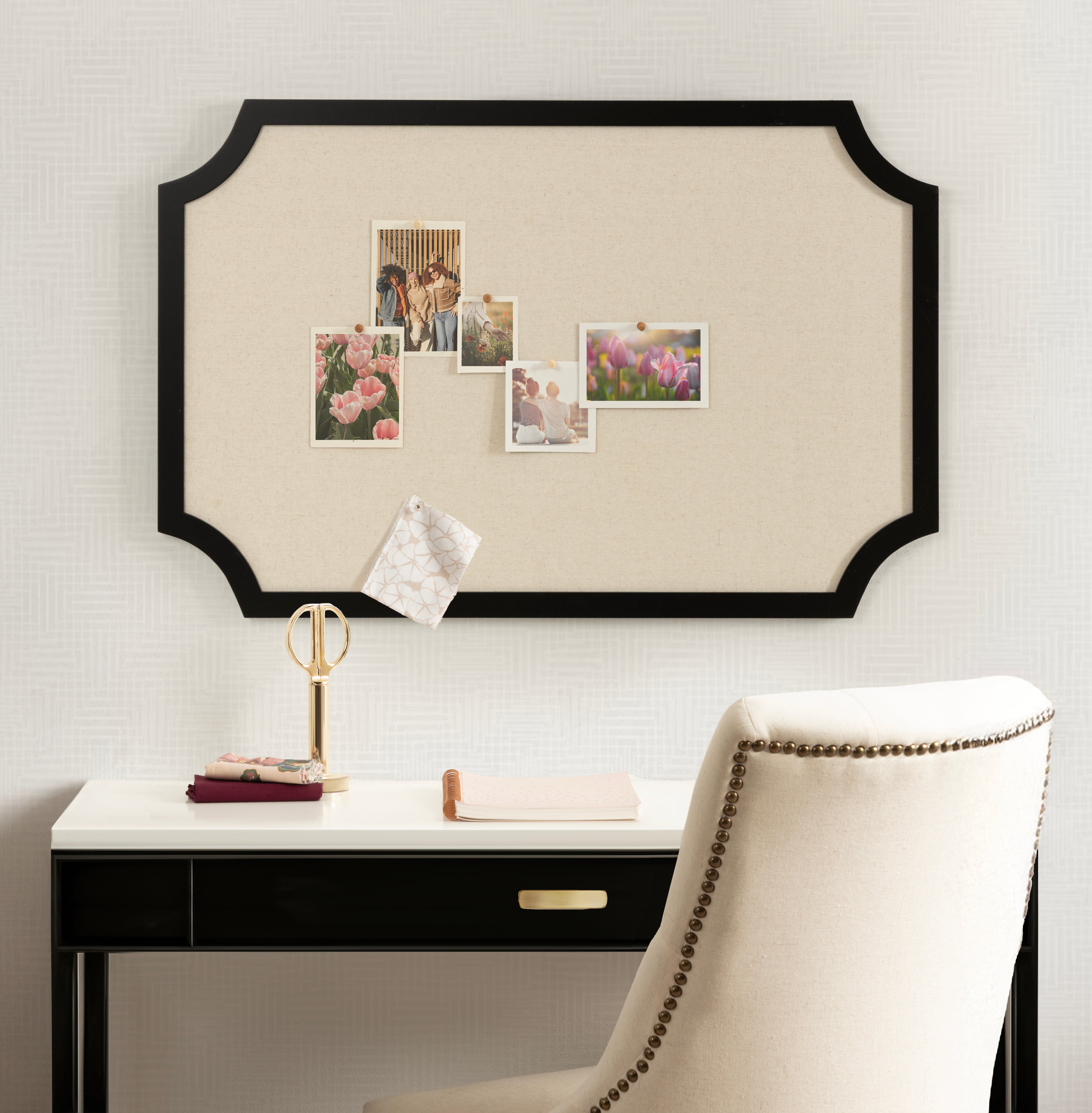 Holbrook Scalloped Rectangle Framed Pinboard