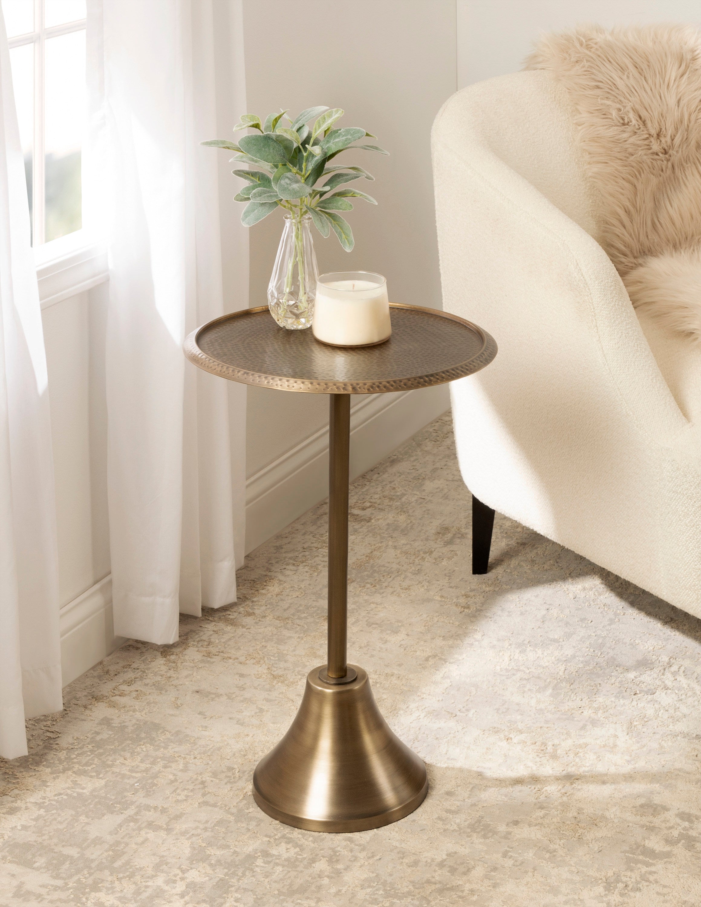 Side Table Gold 15x15x24 6