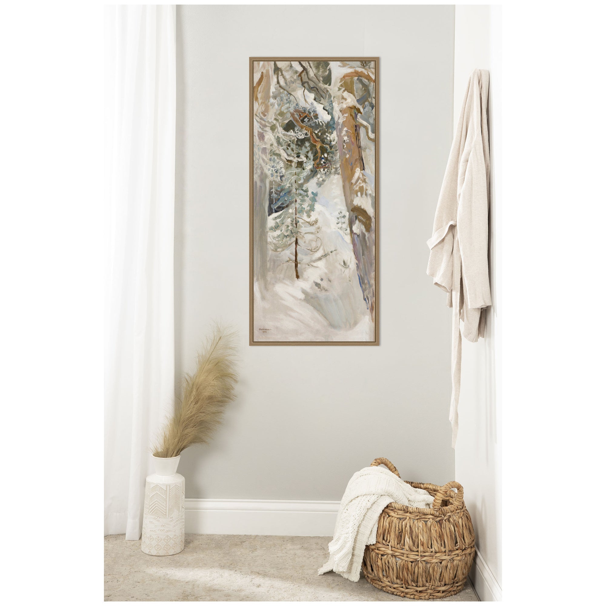 Framed Canvas Sylvie Dark Gold 18x40 5