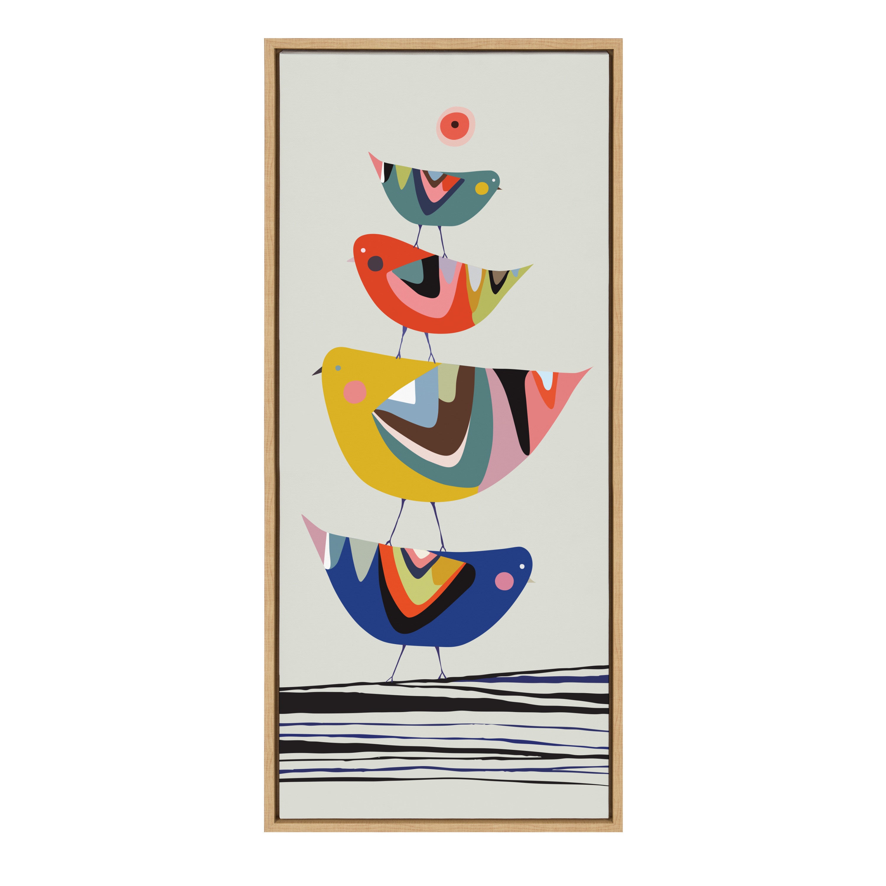 Framed Canvas Sylvie Natural 18x40 1
