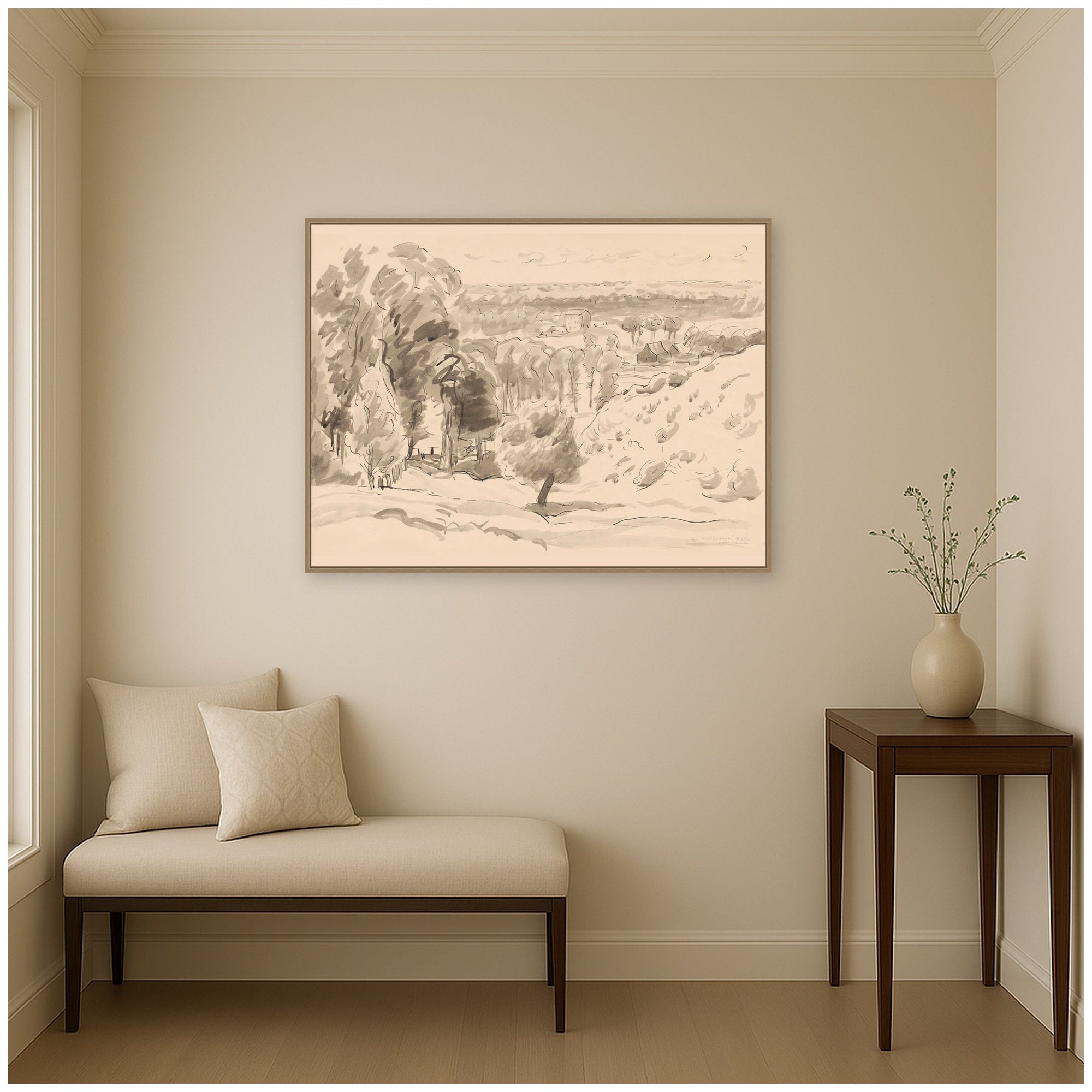 Framed Canvas 42x32 Sylvie Dark Gold 6