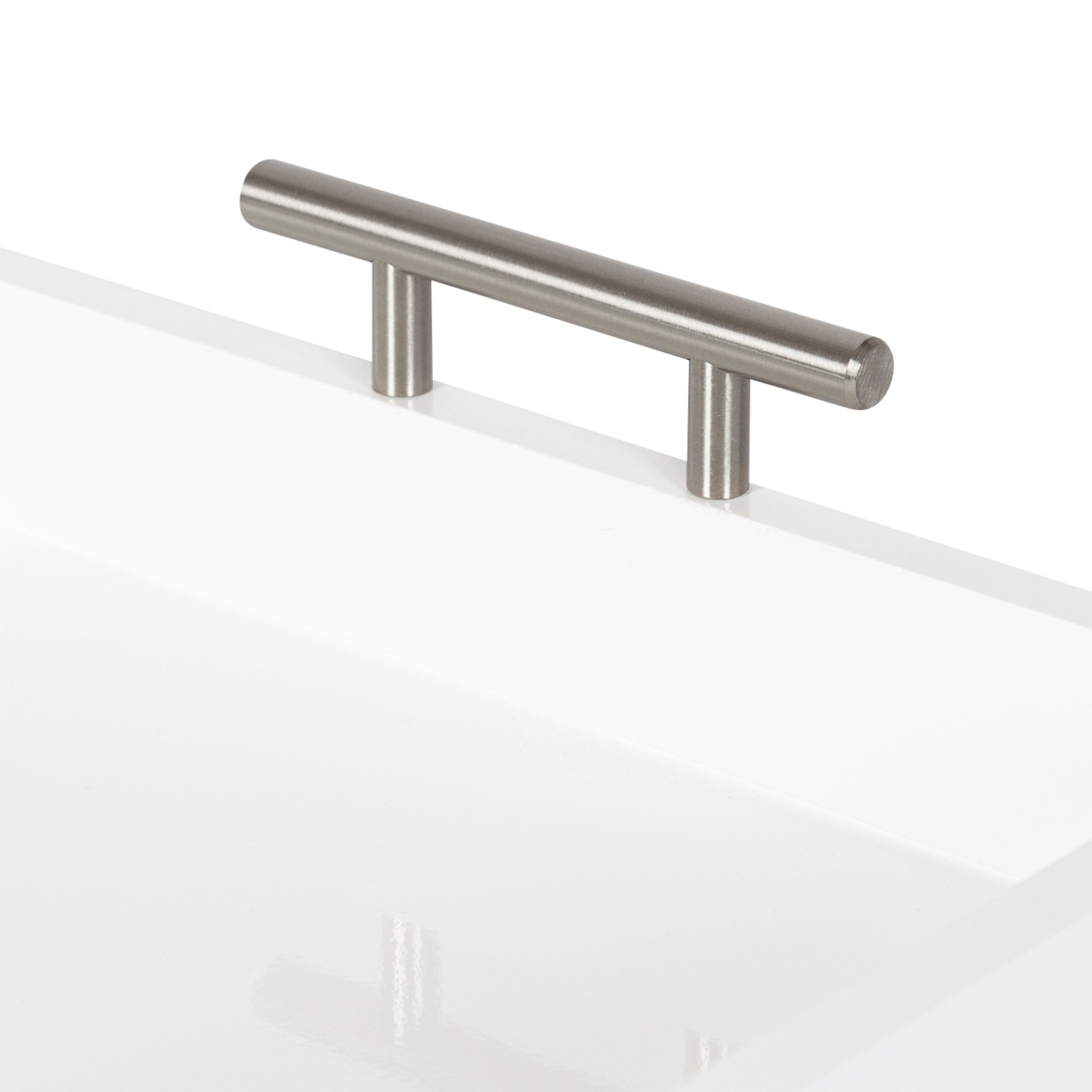 Single Tray White Silver 17x13 3