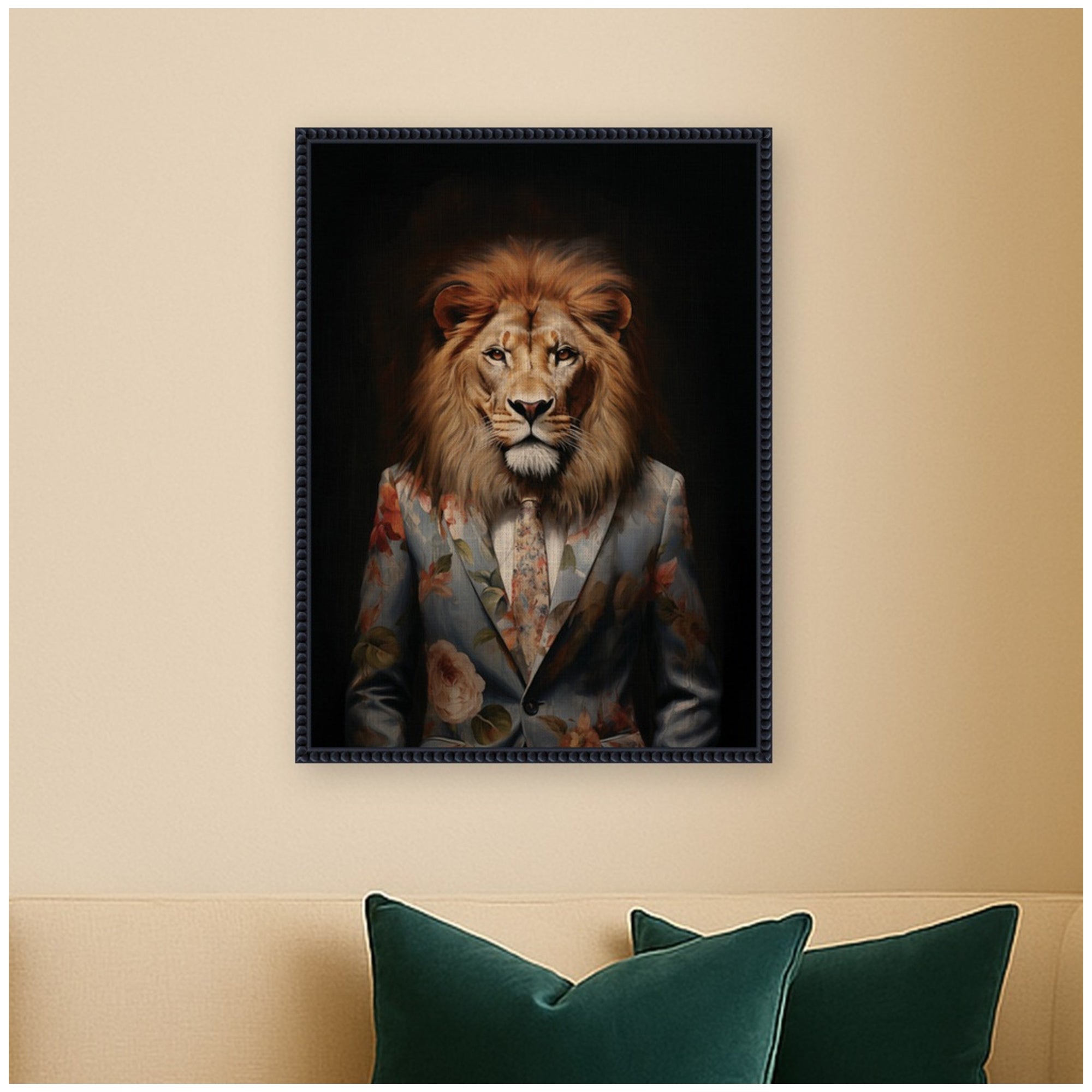 Framed Canvas 18x24 Sylvie Beaded Black 5