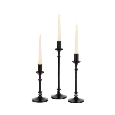 Candle Holder Black 3 Piece 1