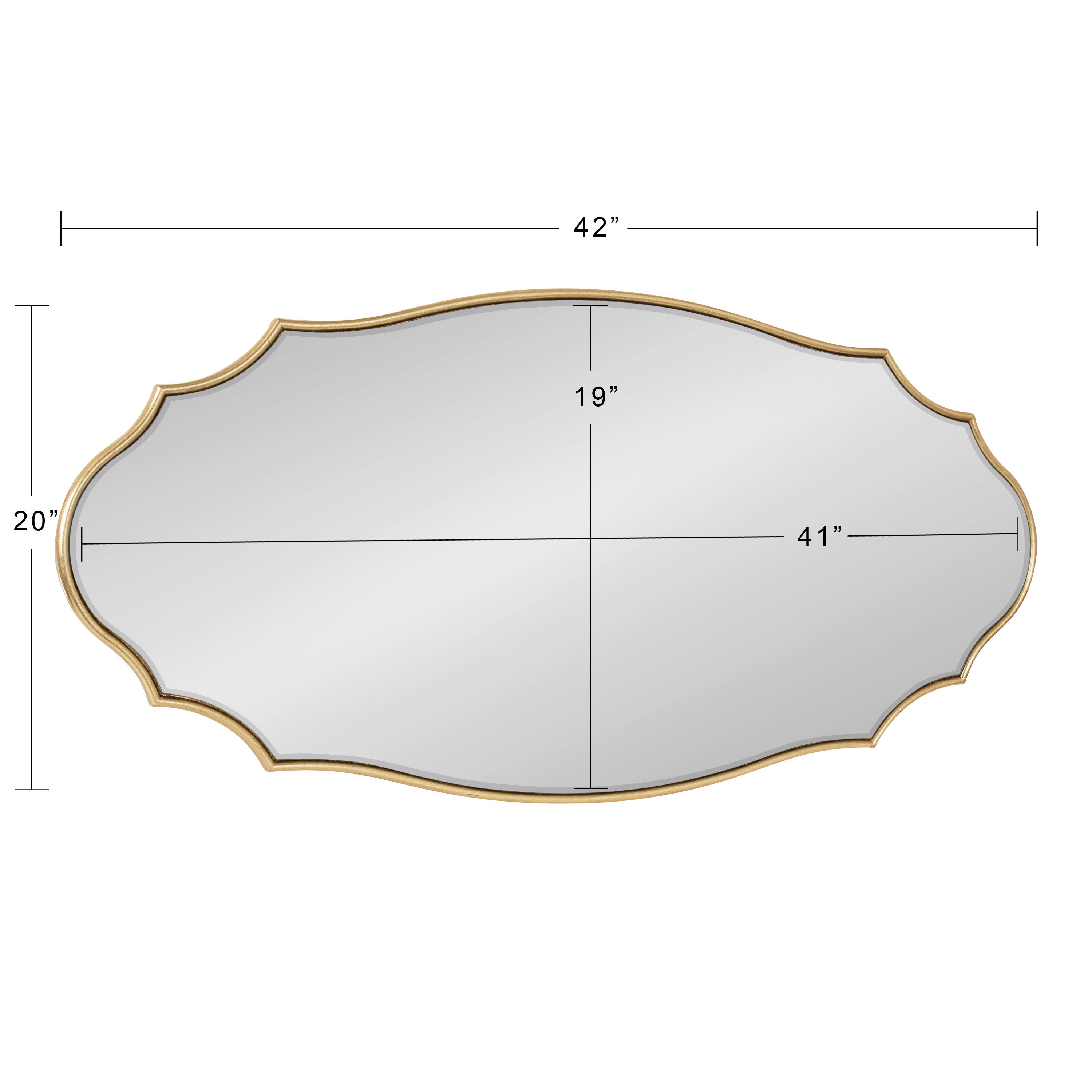 Scallop Mirror Gold 20x42 5