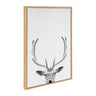 Sylvie Deer Portrait Framed Canvas by Simon Te Tai