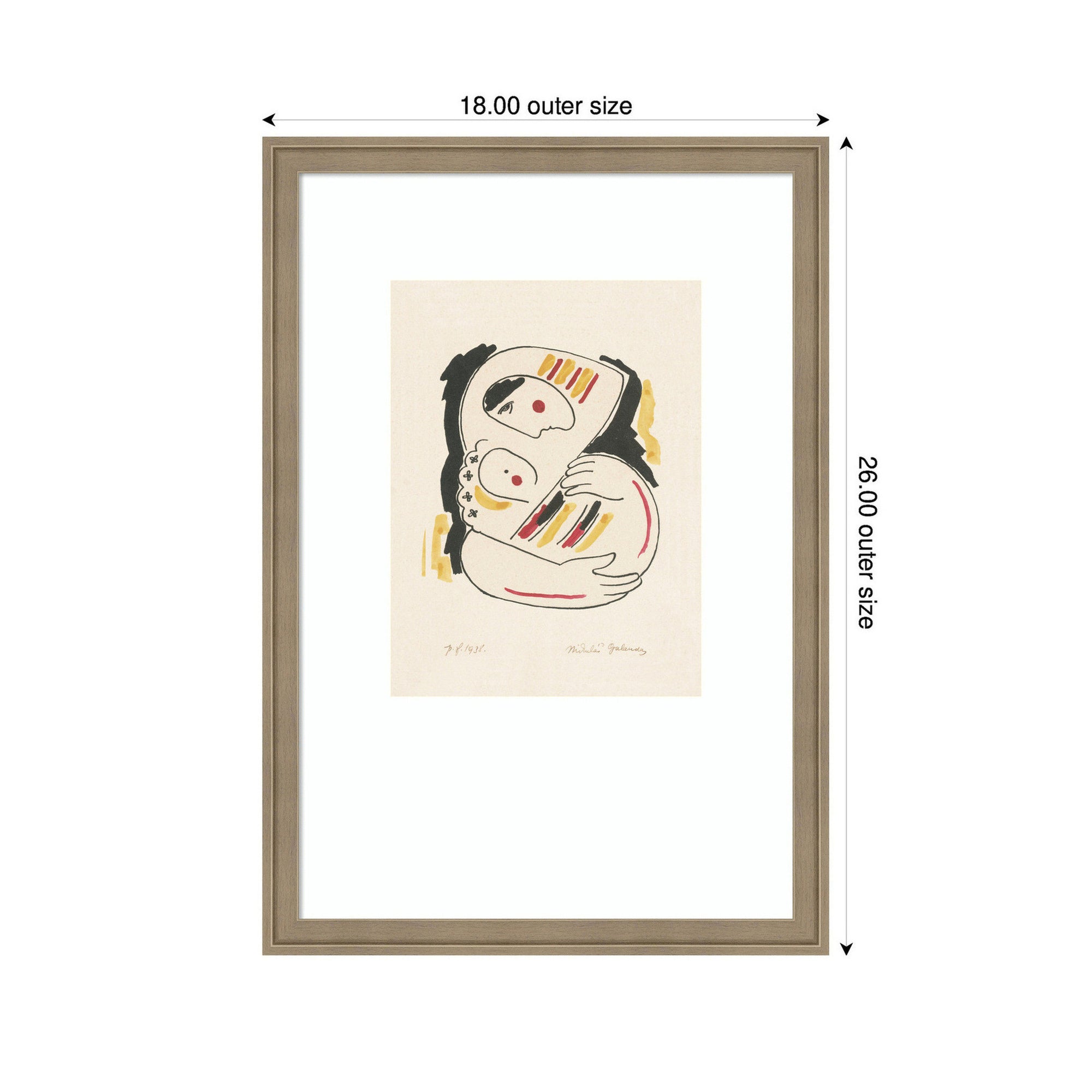 P F 1938 Mikulas Galanda by Nostalgia Prints Framed Wall Art Print