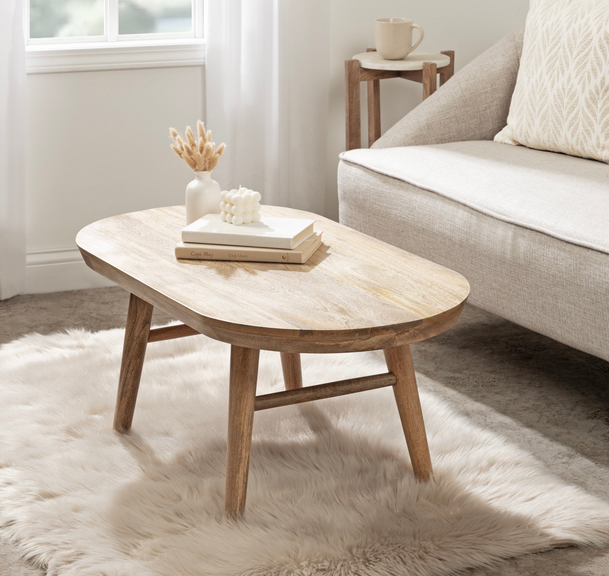 Conan Oval Wood Coffee Table