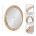 Round Mirror Natural Beige 26" Diameter 2