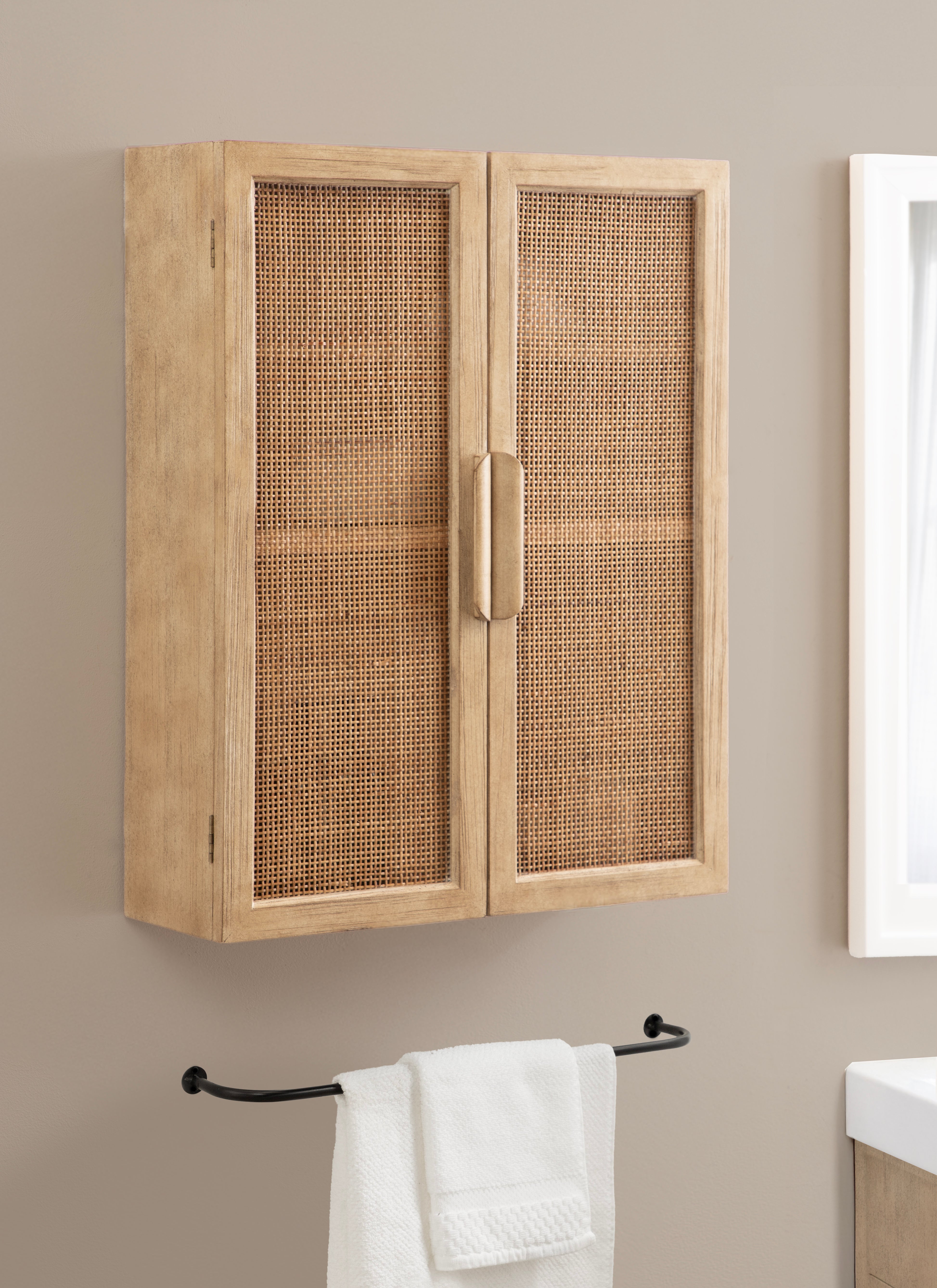 Ori Rattan 2-Door Wall Cabinet – kateandlaurel