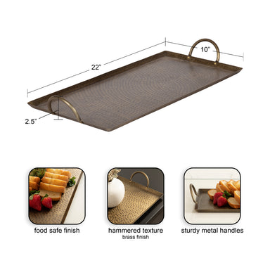 Serving Tray Gold 10x22 2