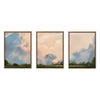 Sylvie Clouds Triptych Framed Canvas Art Set by Mary Sparrow