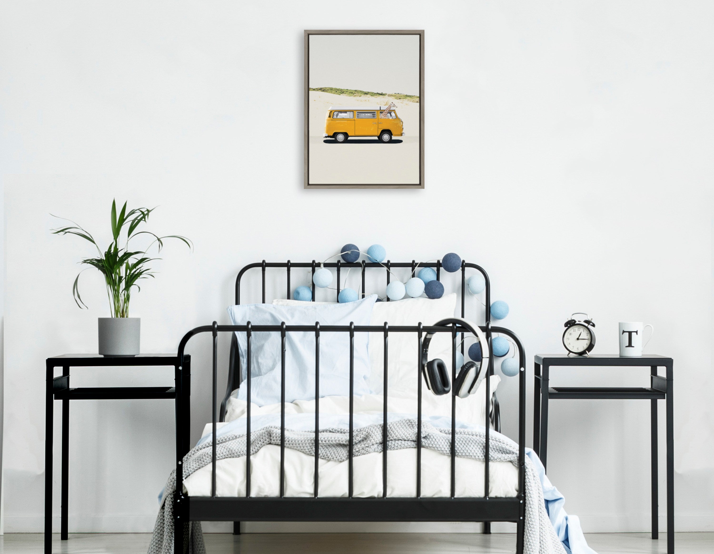Sylvie Giraffe Adventure Framed Canvas by July Art Prints