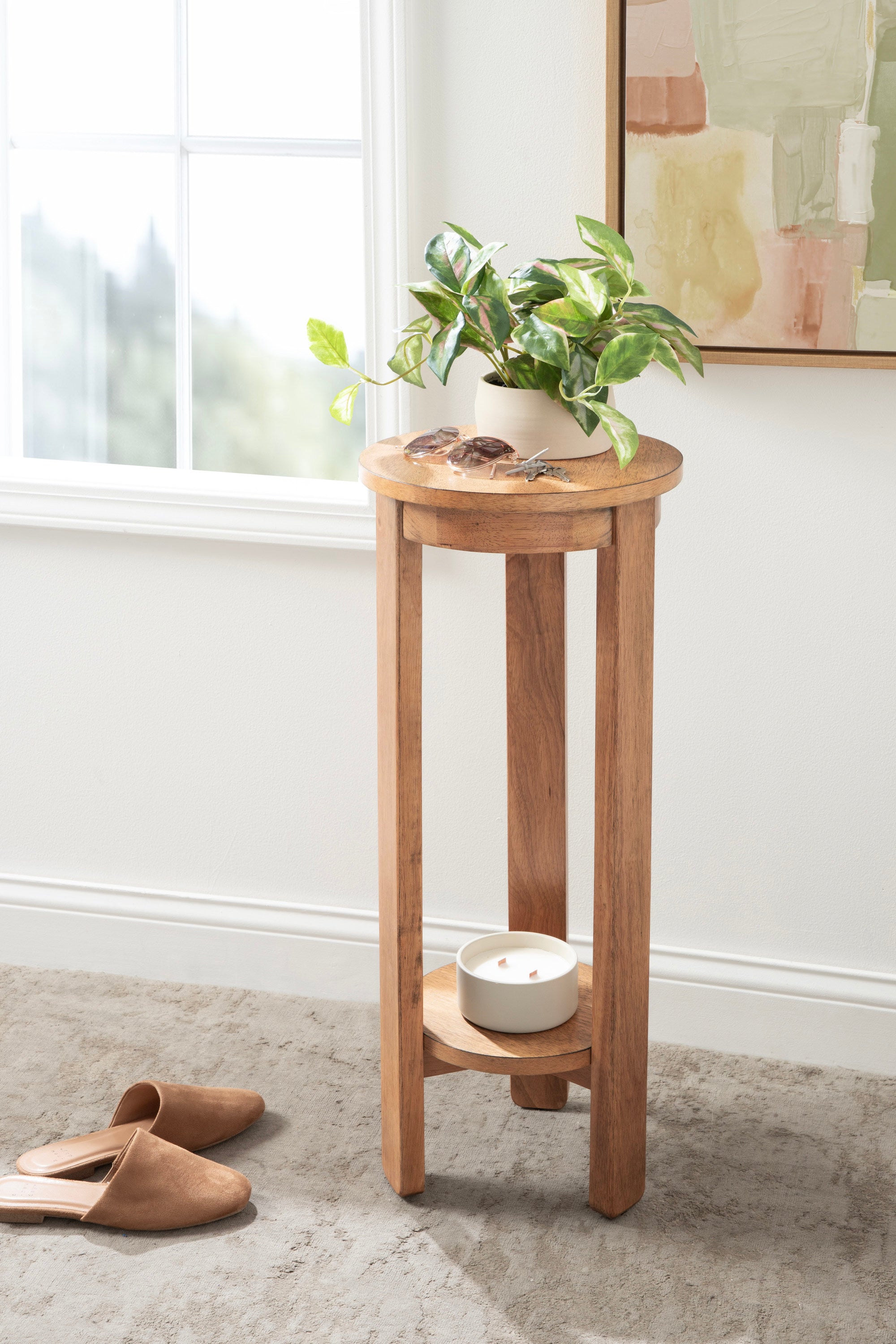 Side Table Natural 12x12x30 8