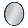 Travis Round Wood Accent Wall Mirror