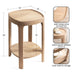 Side Table Natural Beige 16x16x24 2