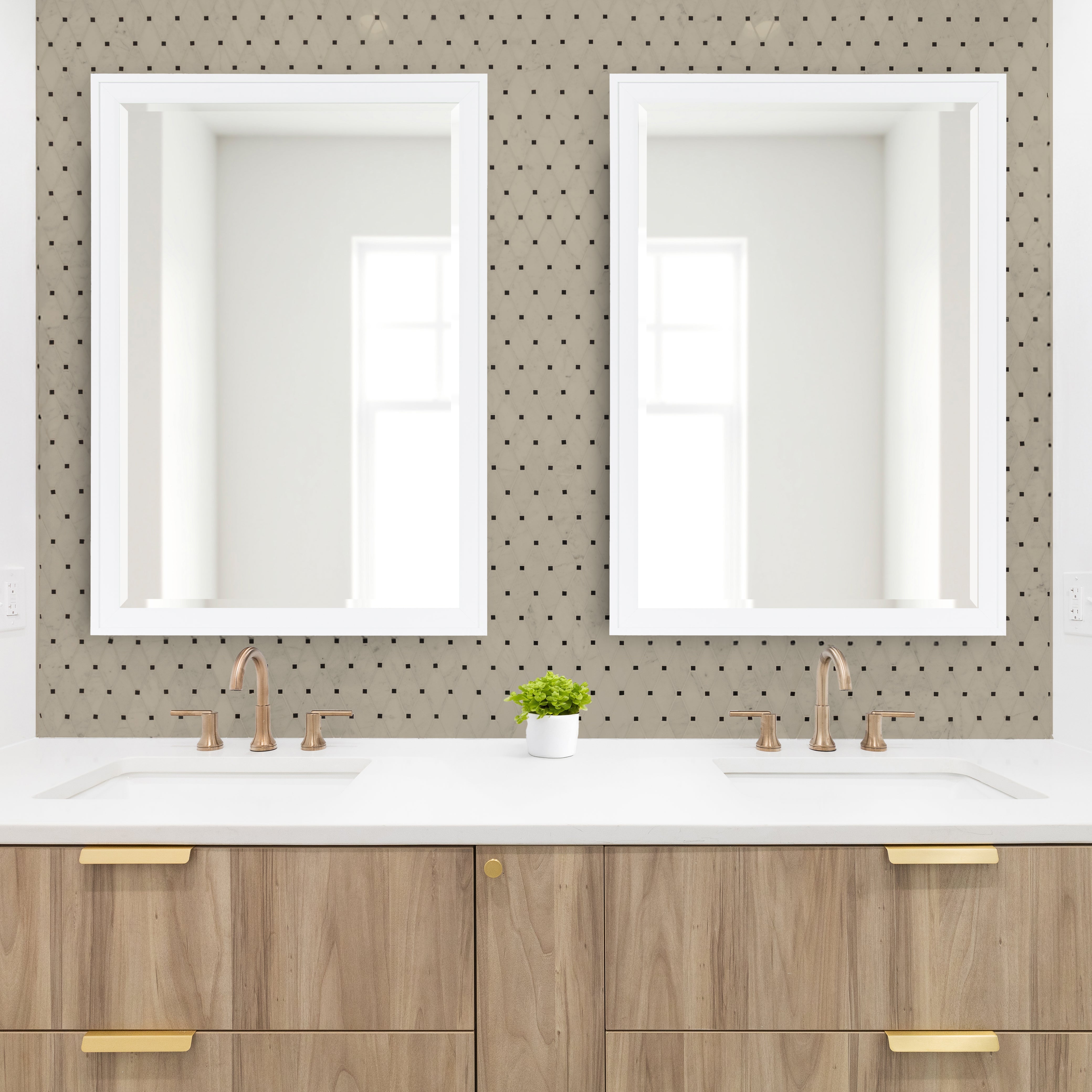 Rectangle Mirror White 27.5x39.5 7
