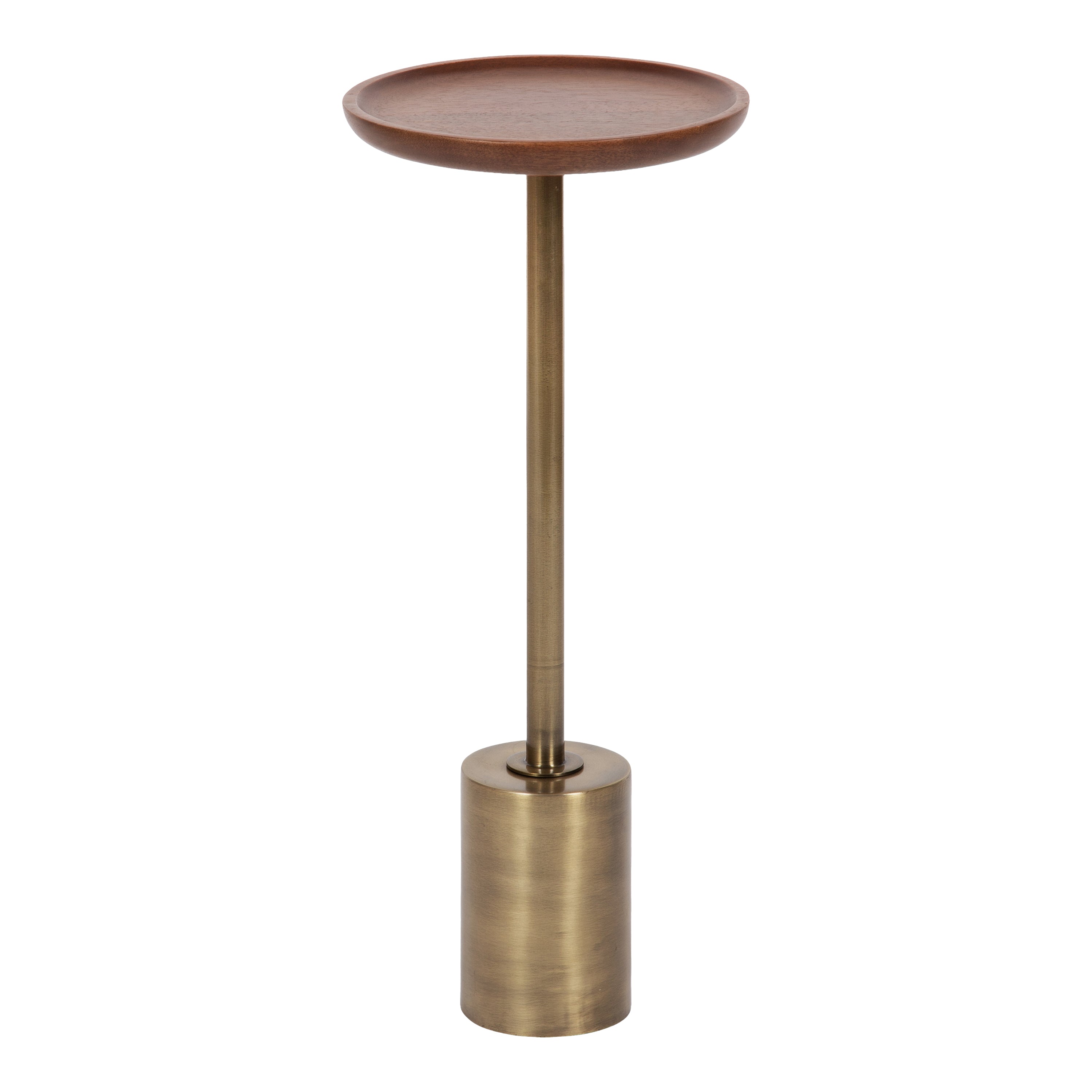 Side Table Walnut Brown Gold 10x10x24 1