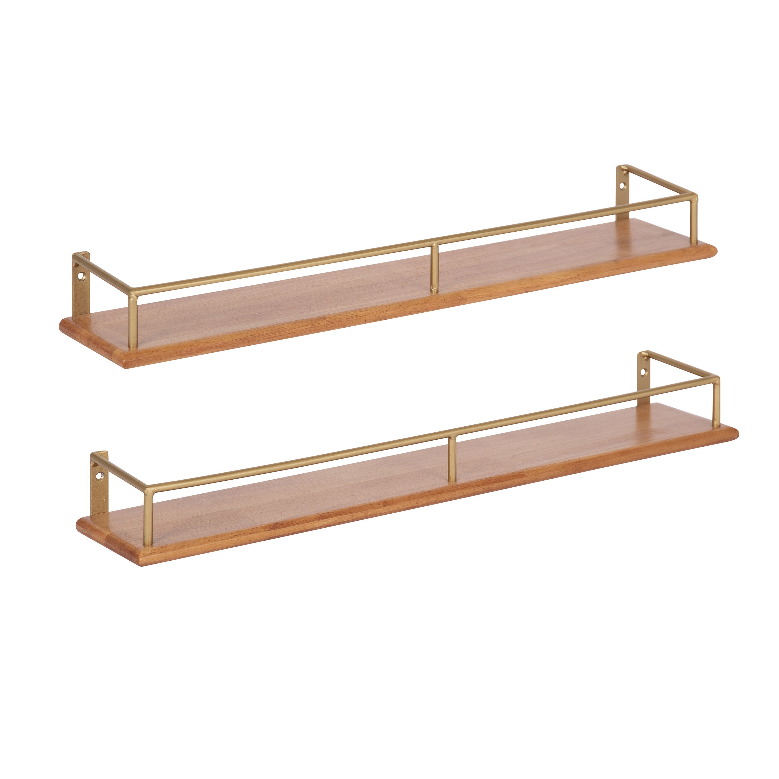 Floating Shelf 2pk 24" Natural Gold 1