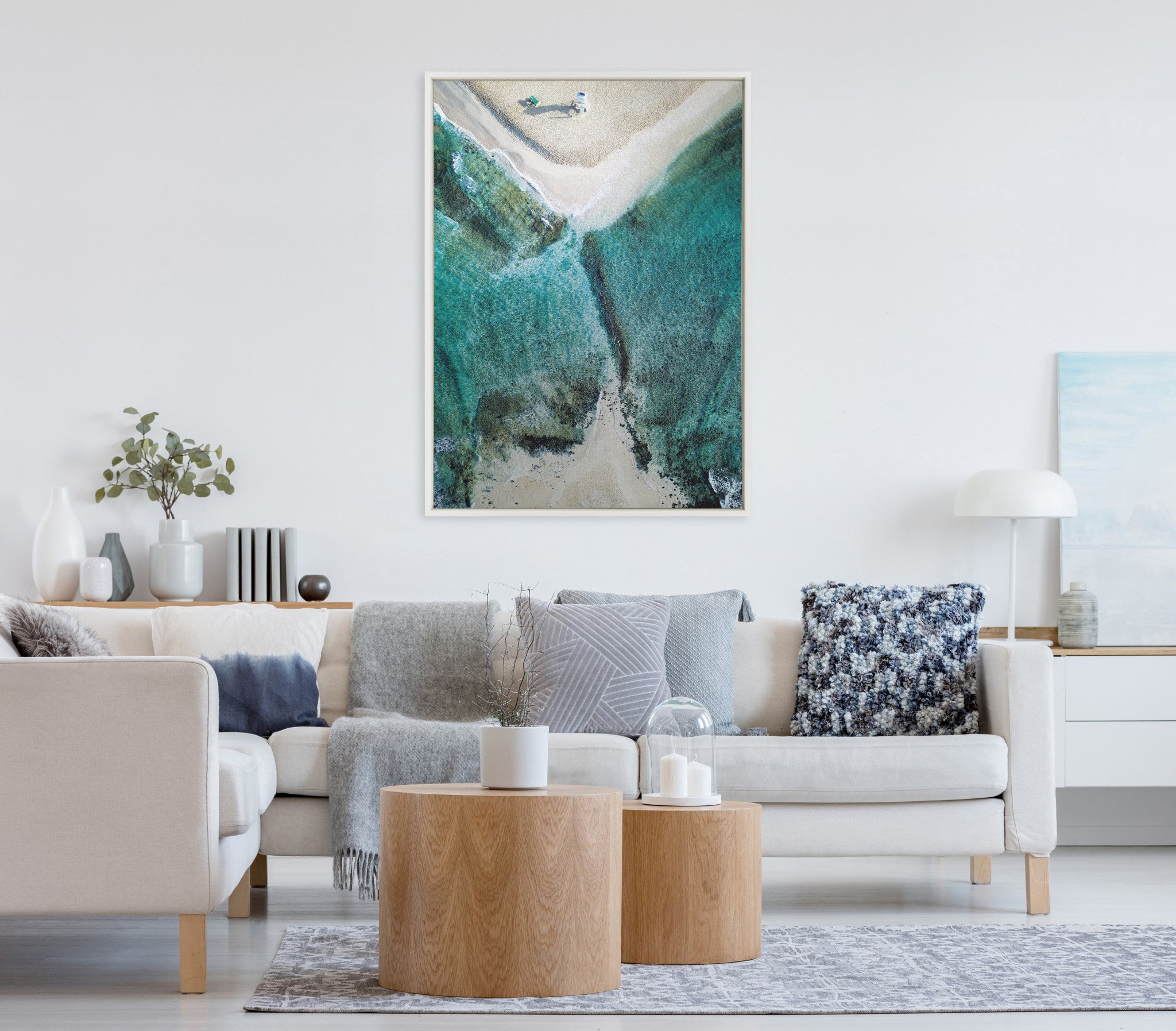 Sylvie Poipu Beach Kauai Framed Canvas by Rachel Dowd