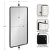 Rectangle Mirror 20x41 Black 2