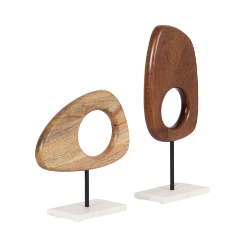 Yoakes Wood and Marble Art Sculptures