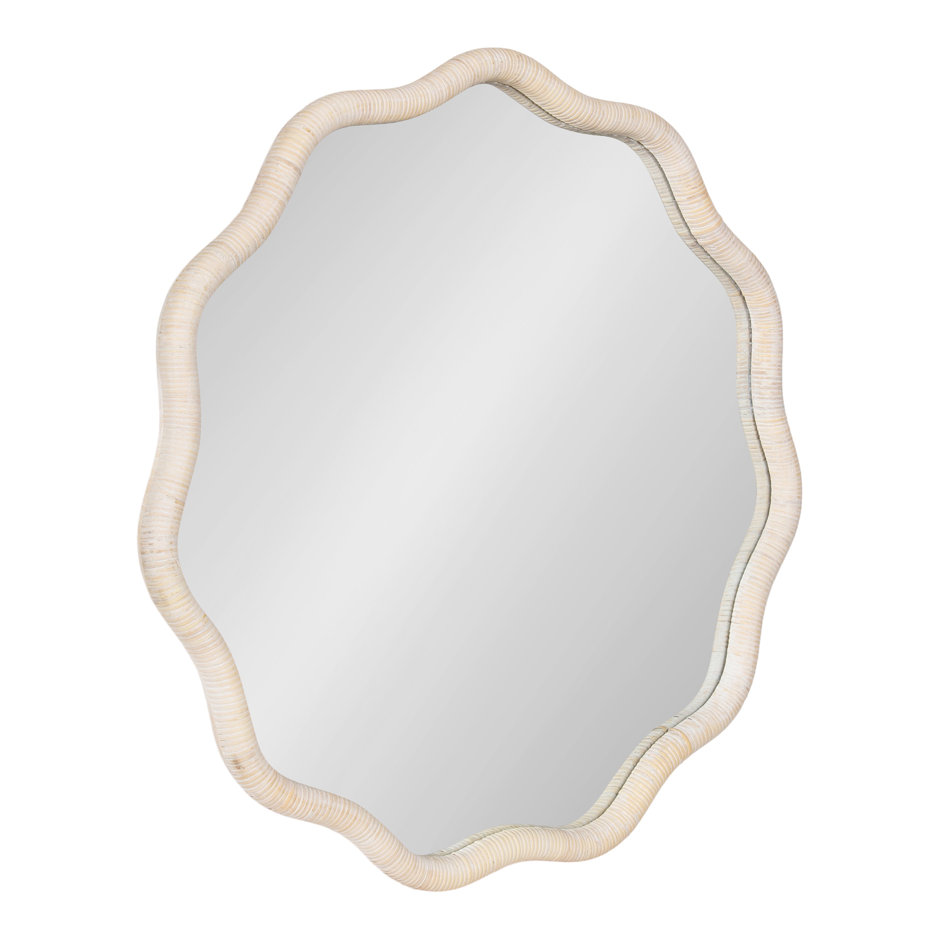 Scallop Mirror 32x32 White 1