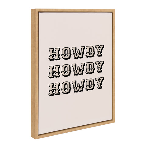 Sylvie Howdy Western Framed Canvas by Honey Island Studio
