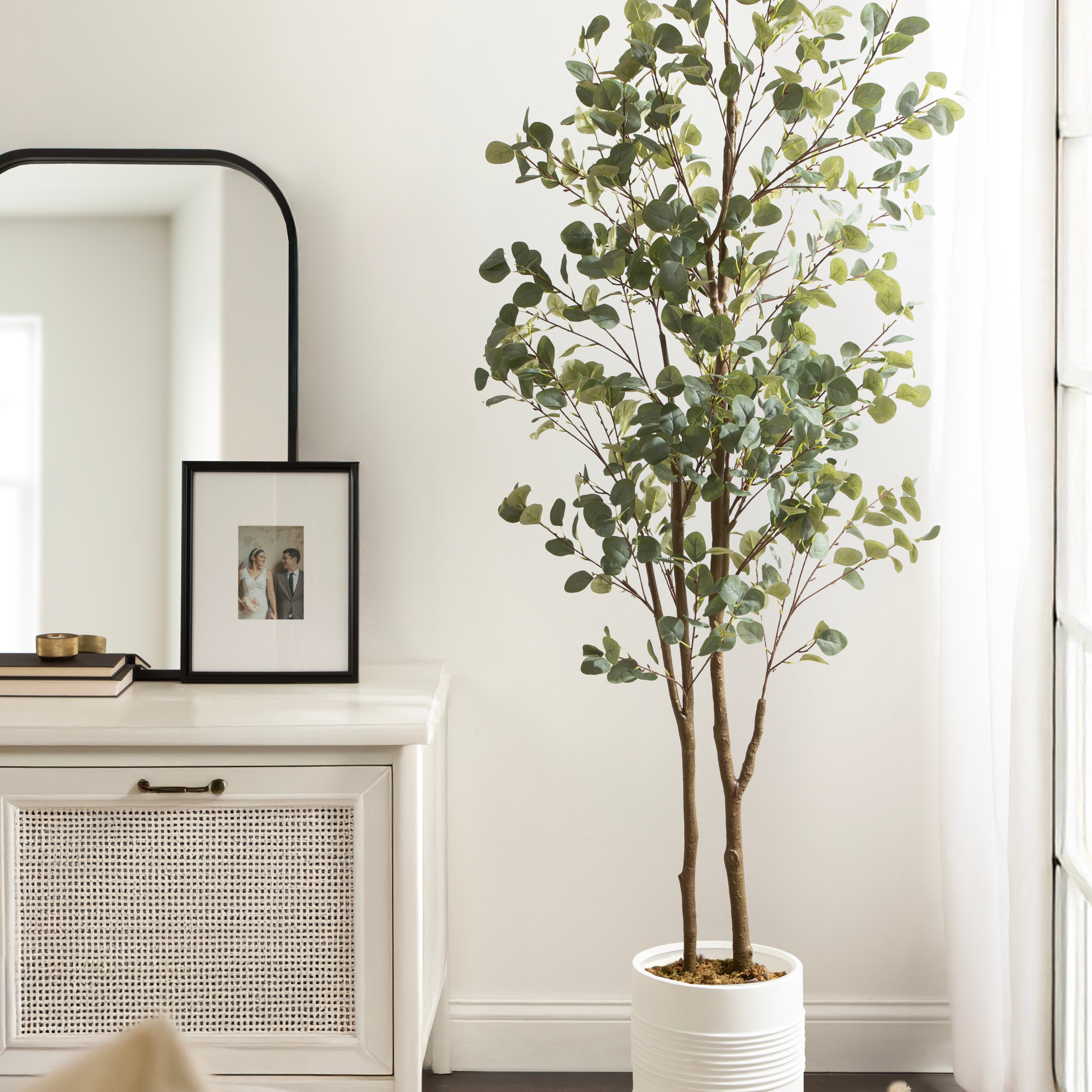 Faux Tree 8.5' White Rustic Brown 7