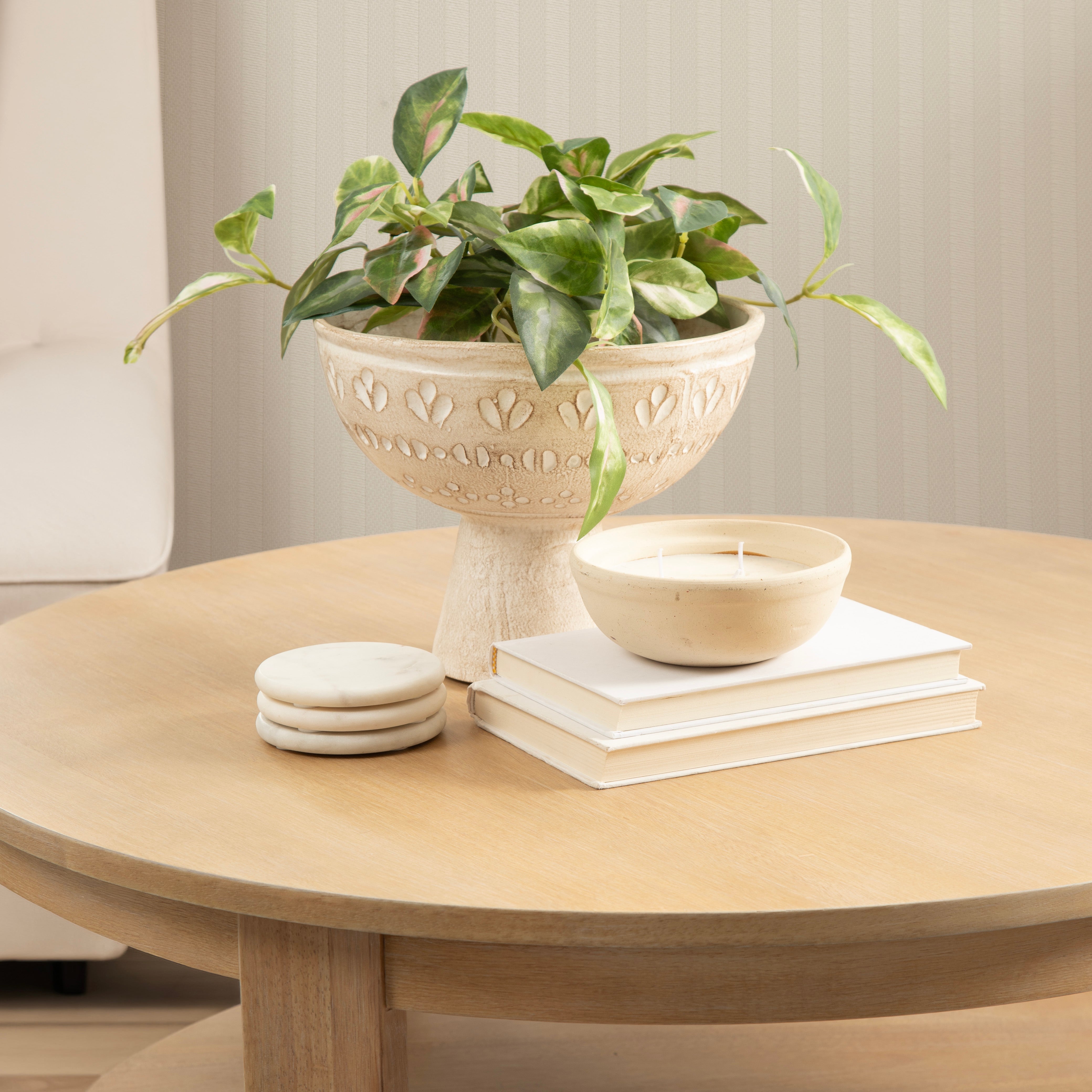 Serving Bowl 10" Diameter Ivory 6