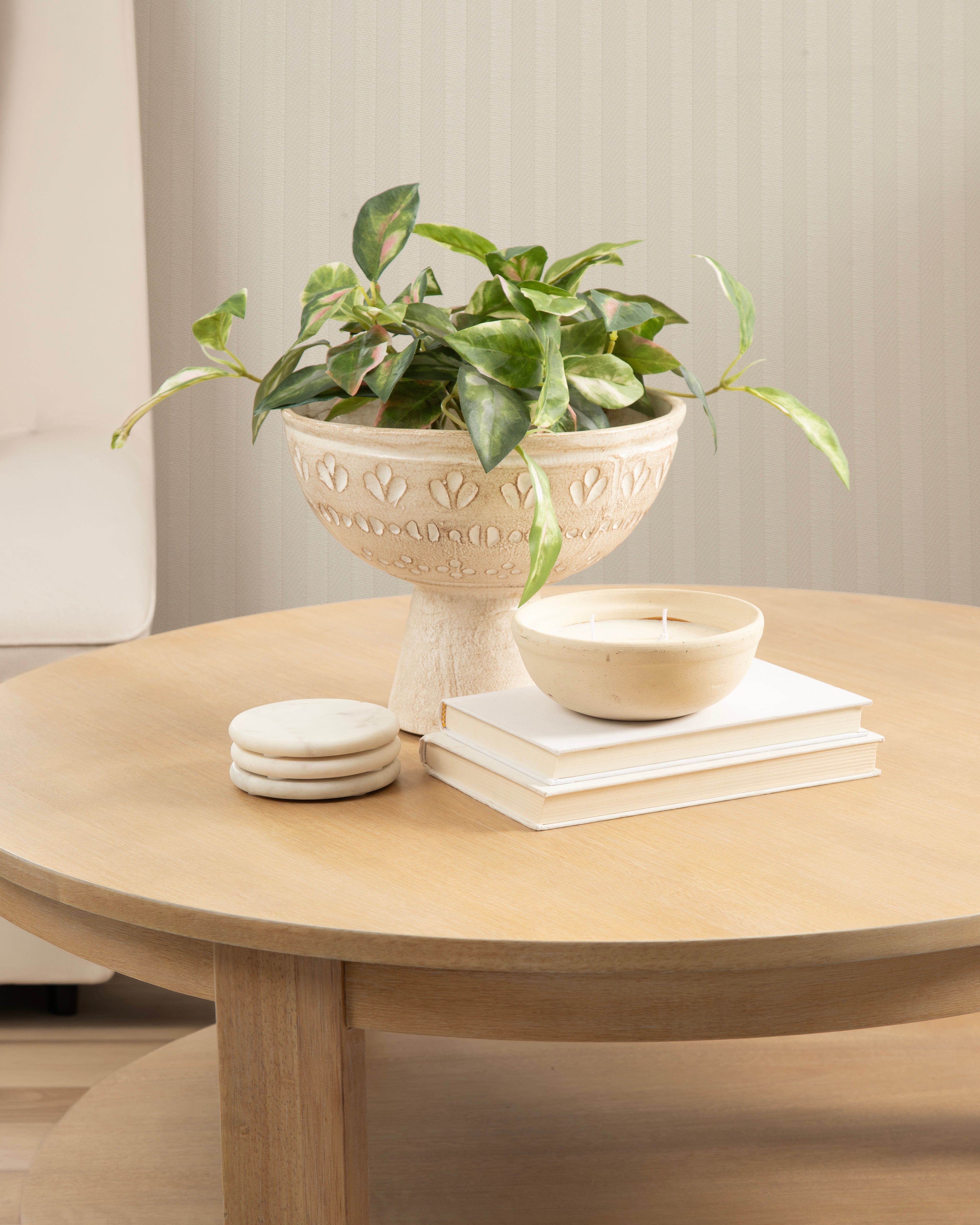Serving Bowl 10" Diameter Ivory 6