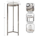 Drink Table Clear Pewter 9x9x23 2