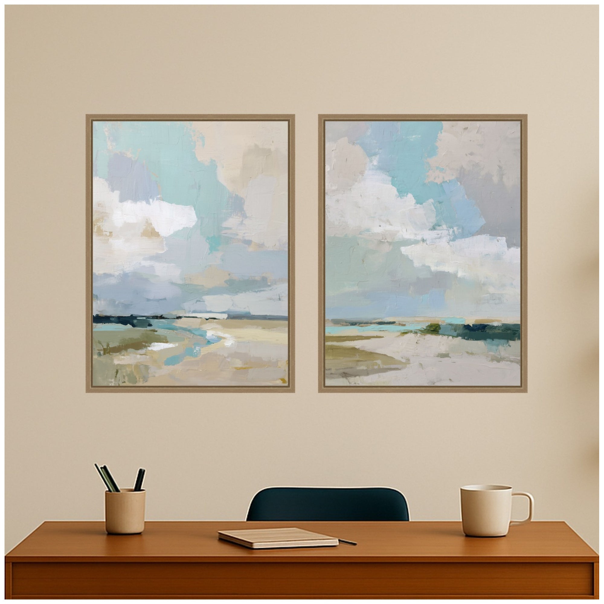 Art Set 2 Piece Set 18x24 Sylvie Dark Gold 6