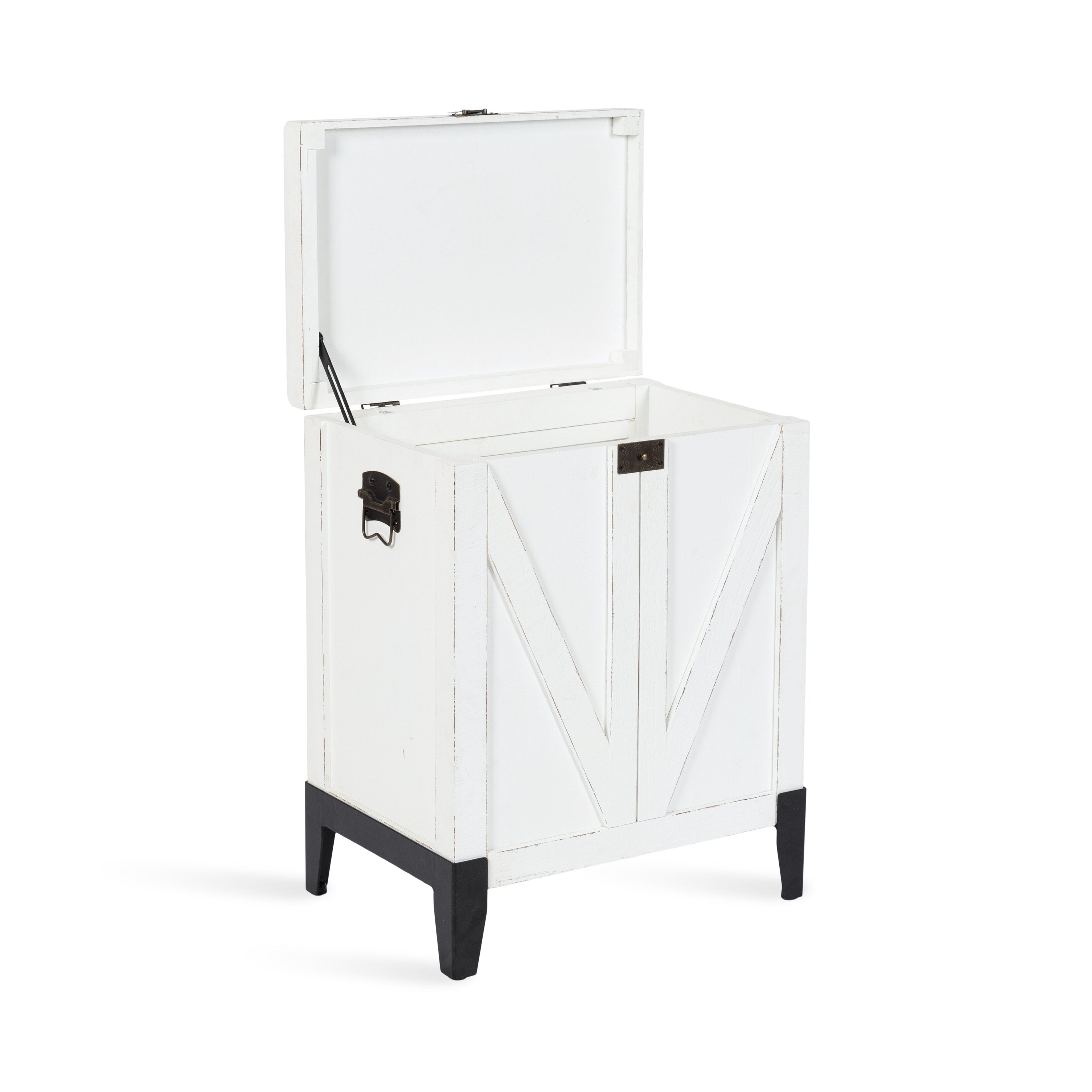 Cates Wood Side Table with Trunk Storage