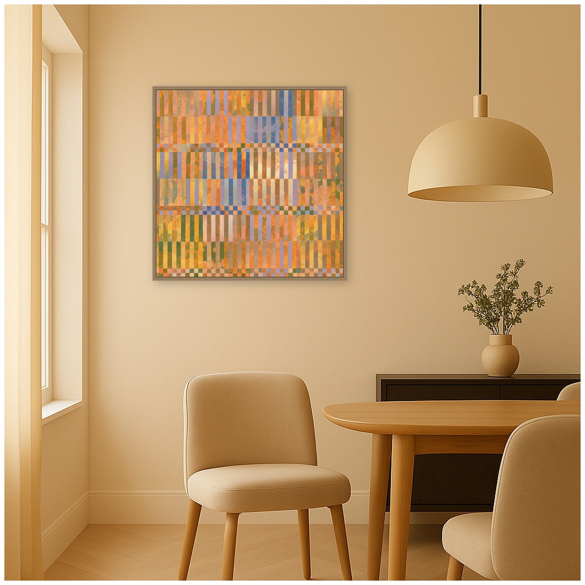 Framed Canvas 30x30 Sylvie Dark Gold 6