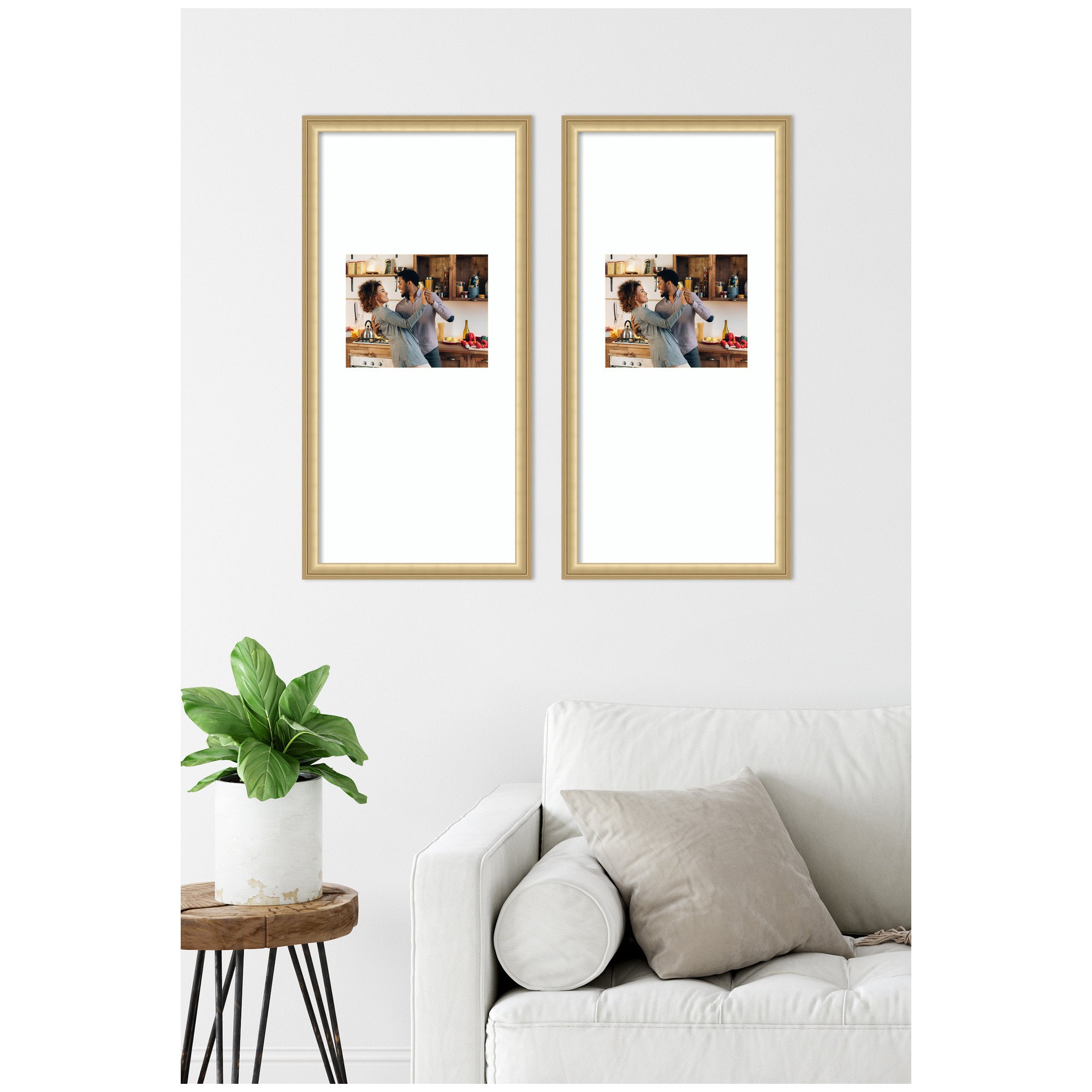 Wall Frame Florence Gold 14x30 matted to 8x10 5
