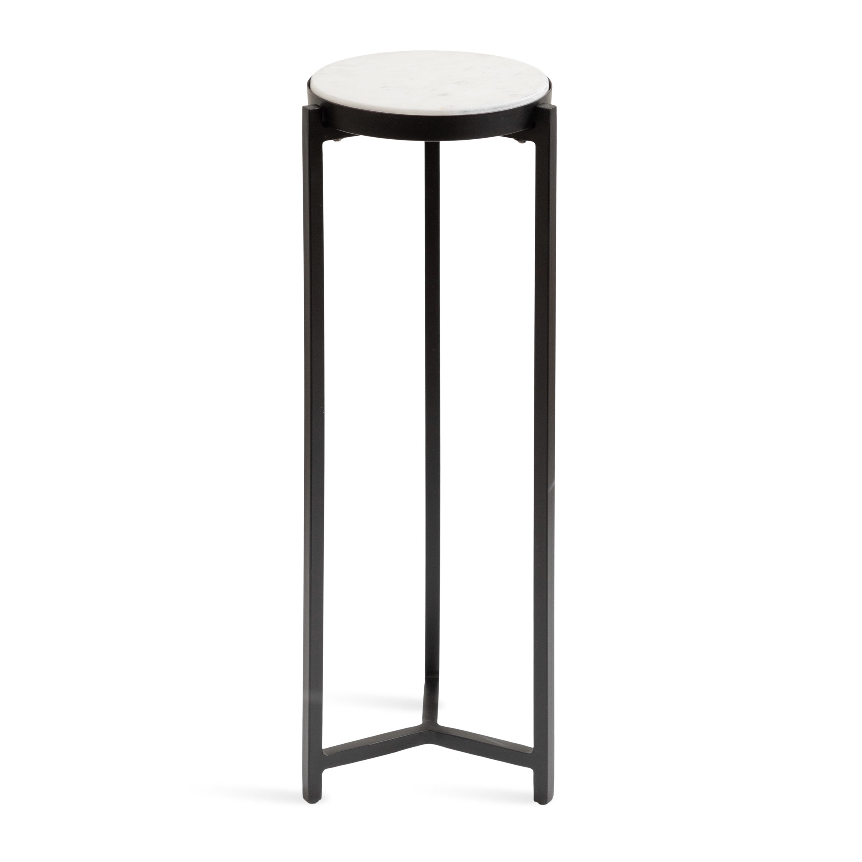 Drink Table White Black 9x9x23 1